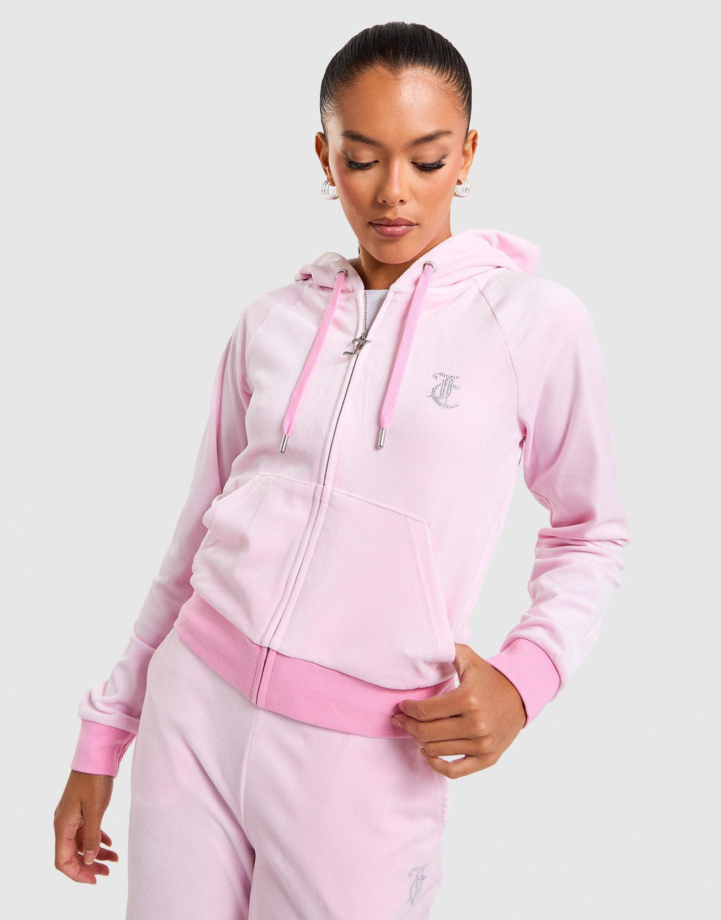 Full-Zip Velour Hoodie