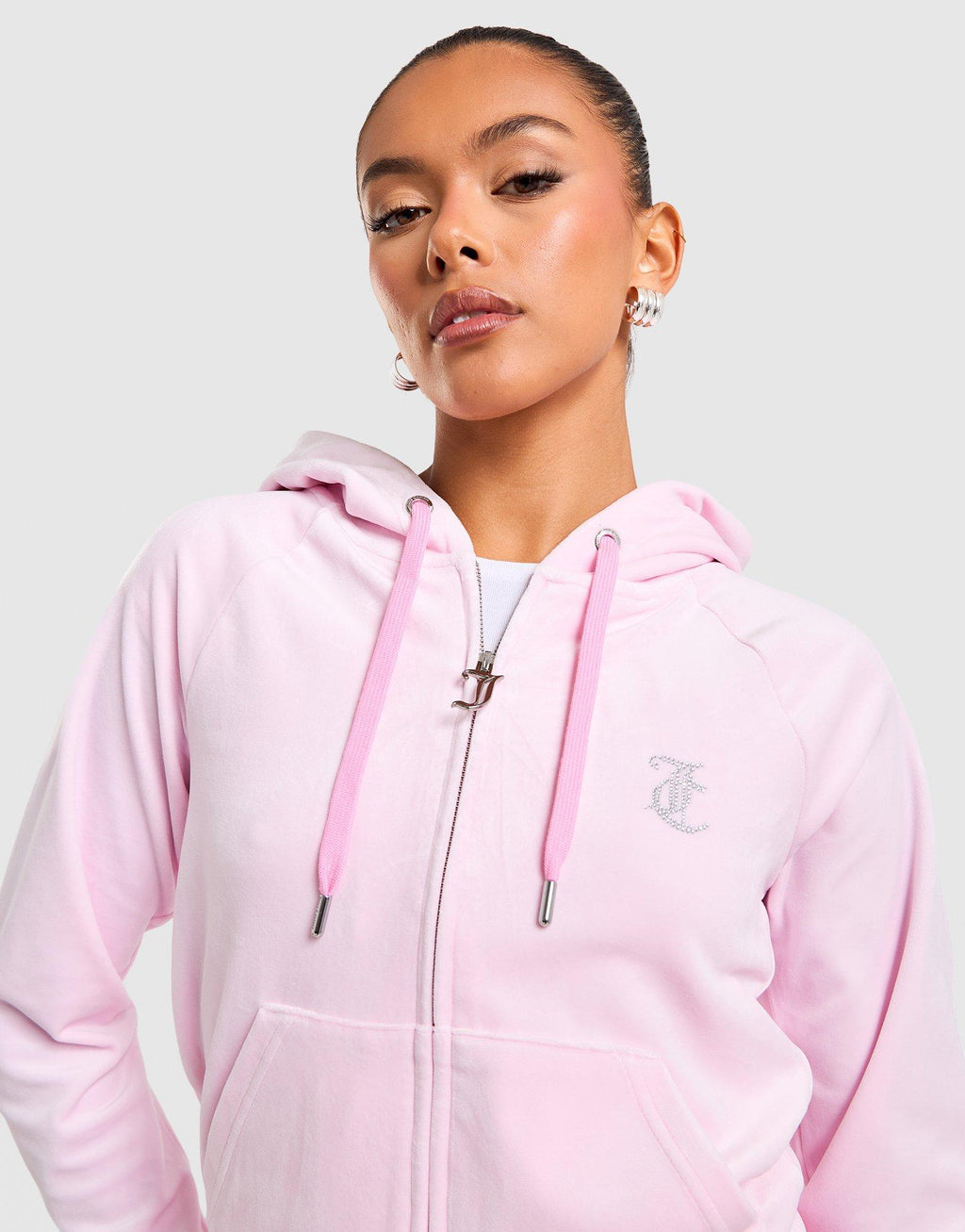 Full-Zip Velour Hoodie