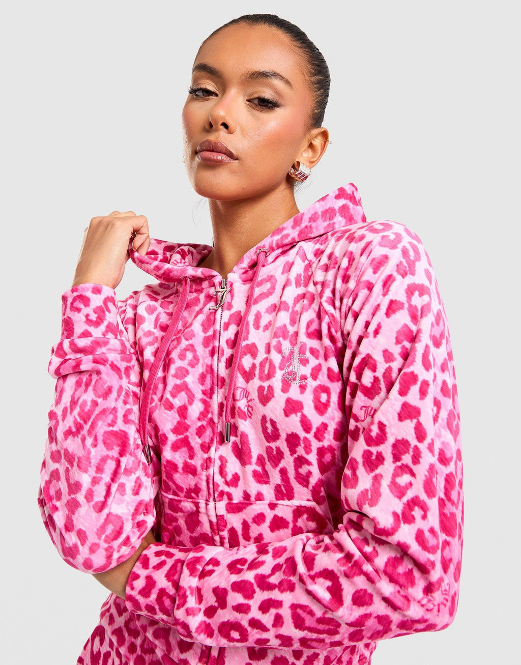 Leopard Velour Hoodie