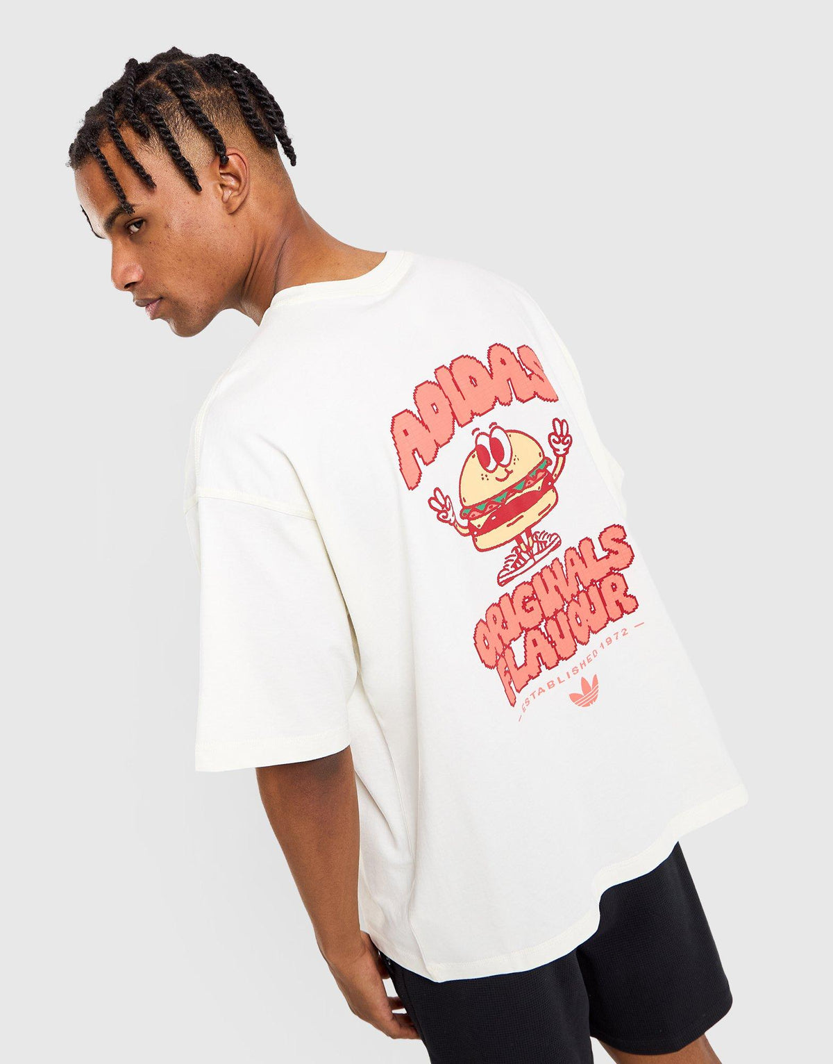 Pixelated Burger Character Graphic T-shirt