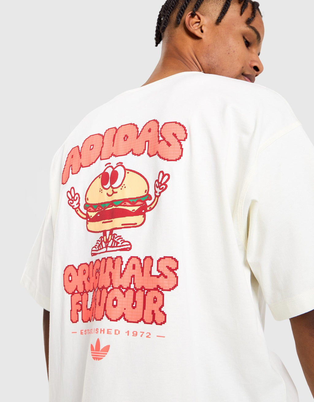 Pixelated Burger Character Graphic T-shirt