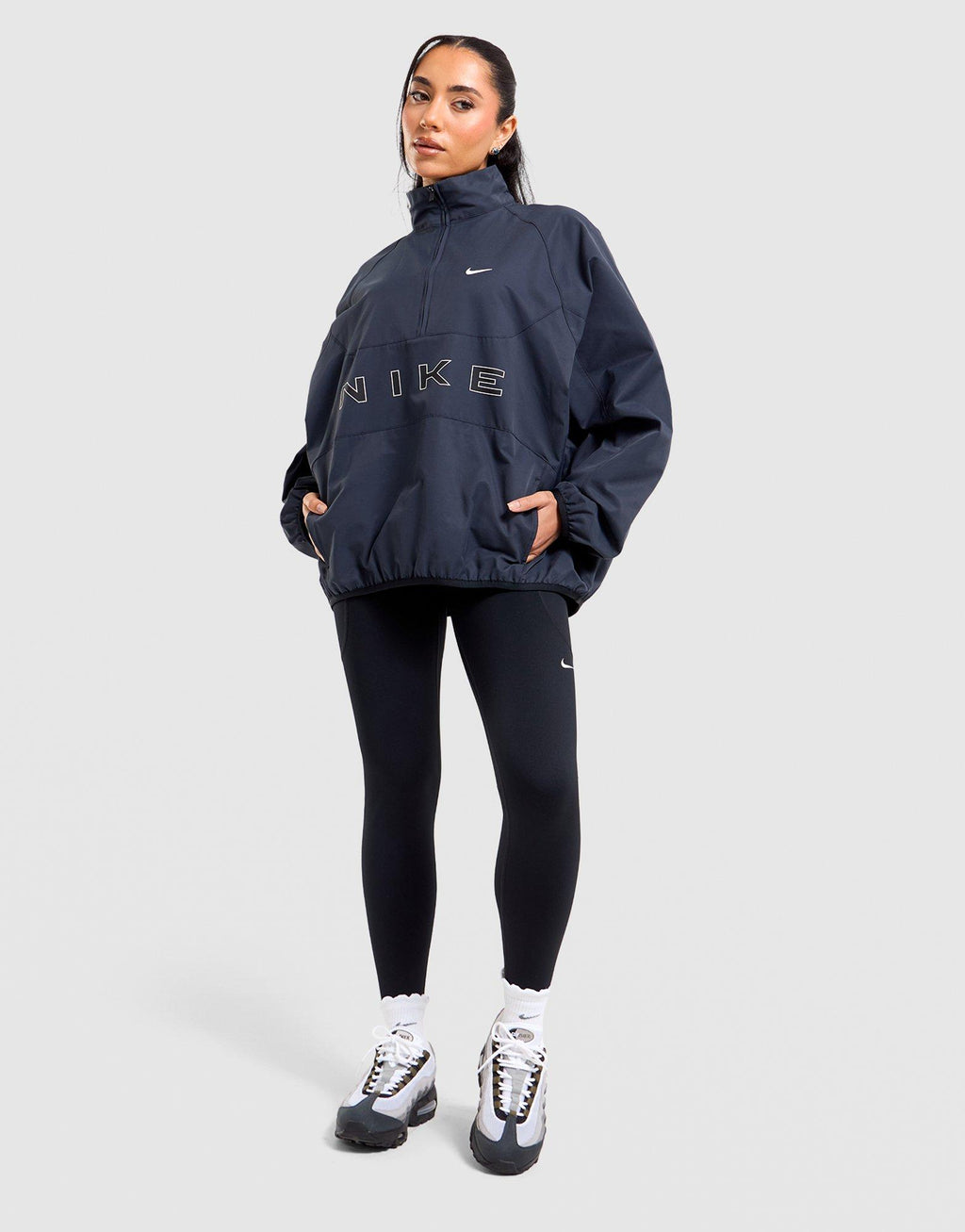 1/2 Zip Woven Track Top