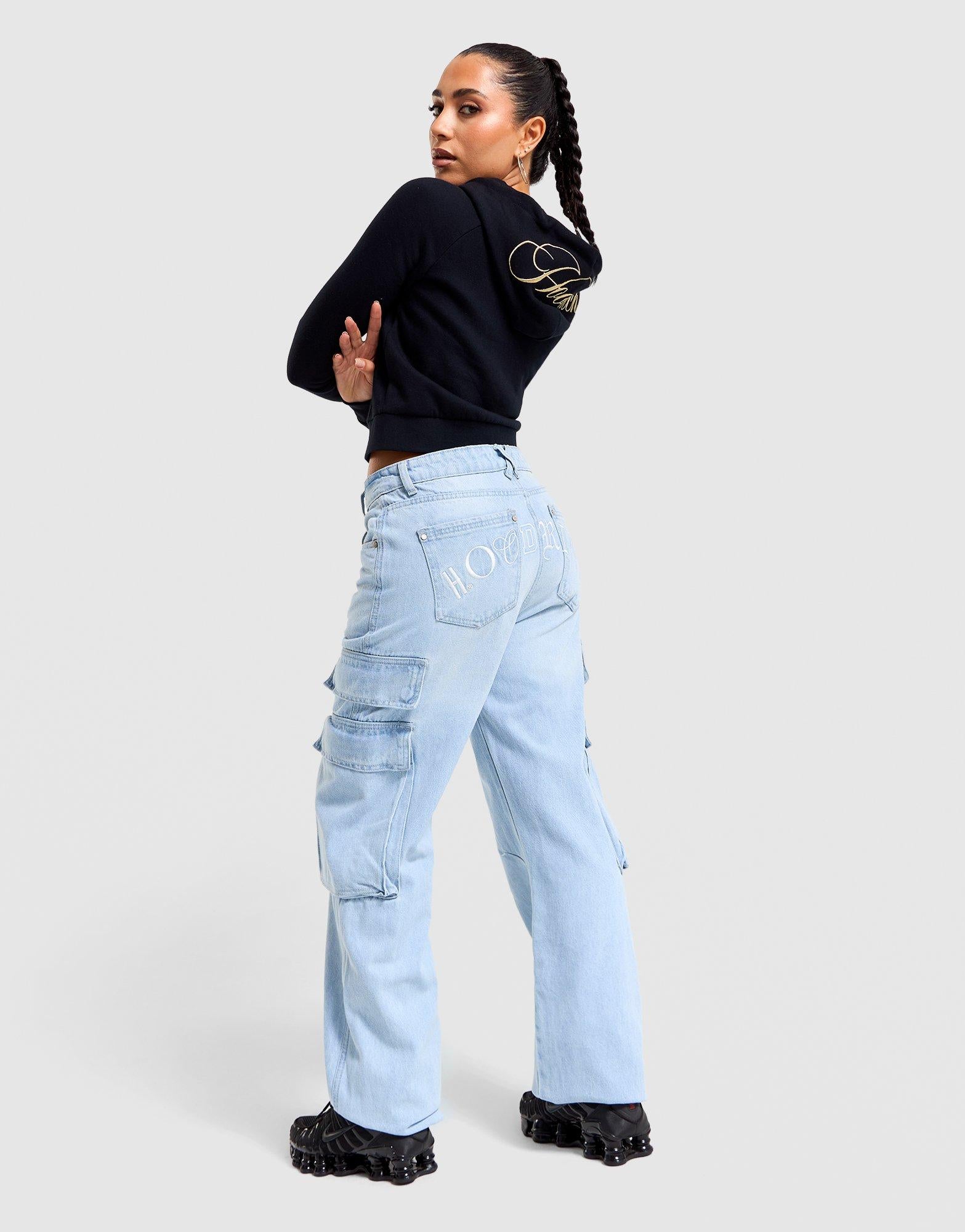 Denim Cargo Jeans