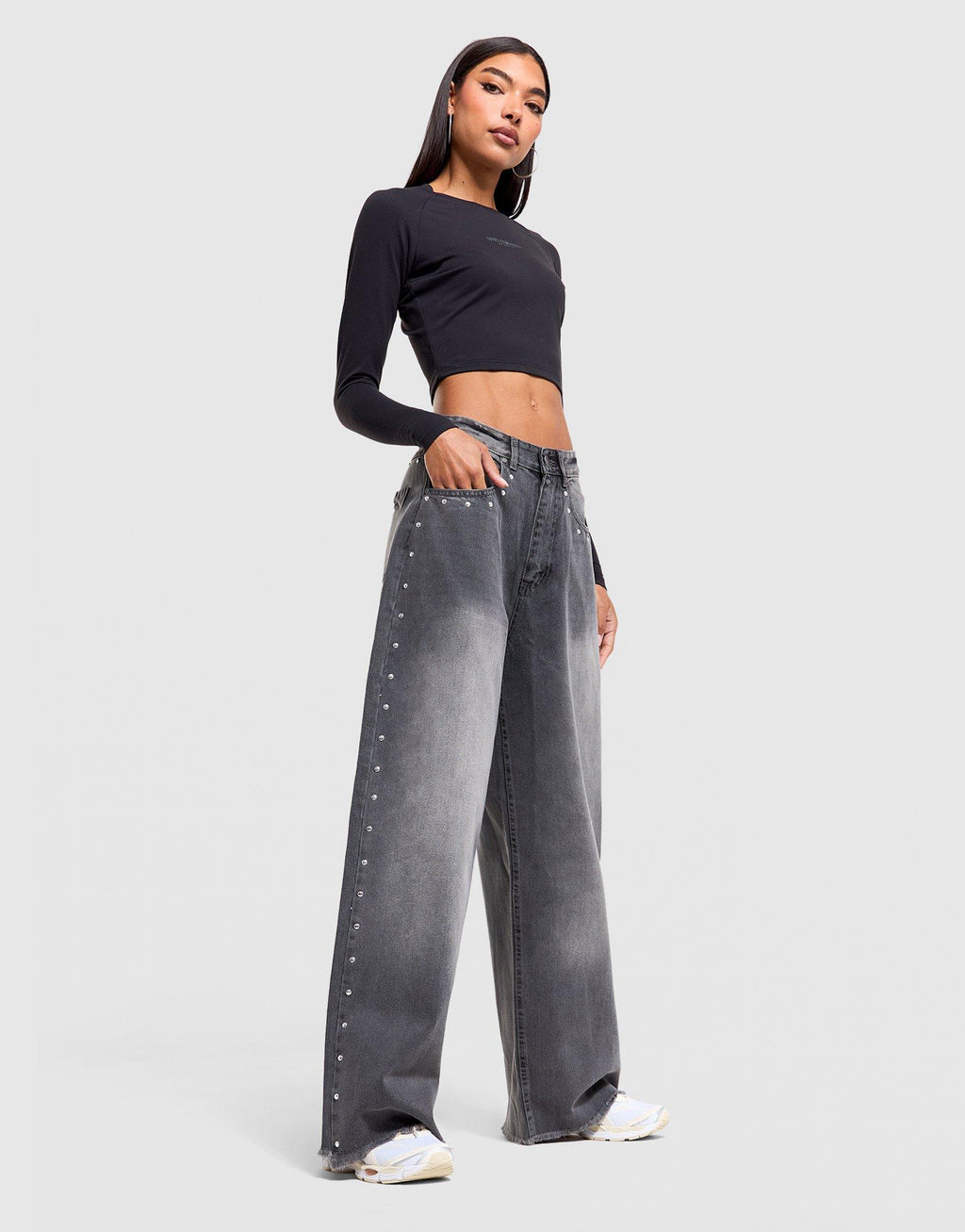 Studded Denim Jeans
