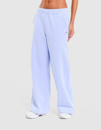 Cozy Fleece Wide-Leg Track Pants