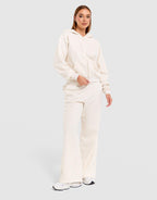 Cozy Fleece Wide-Leg Track Pants