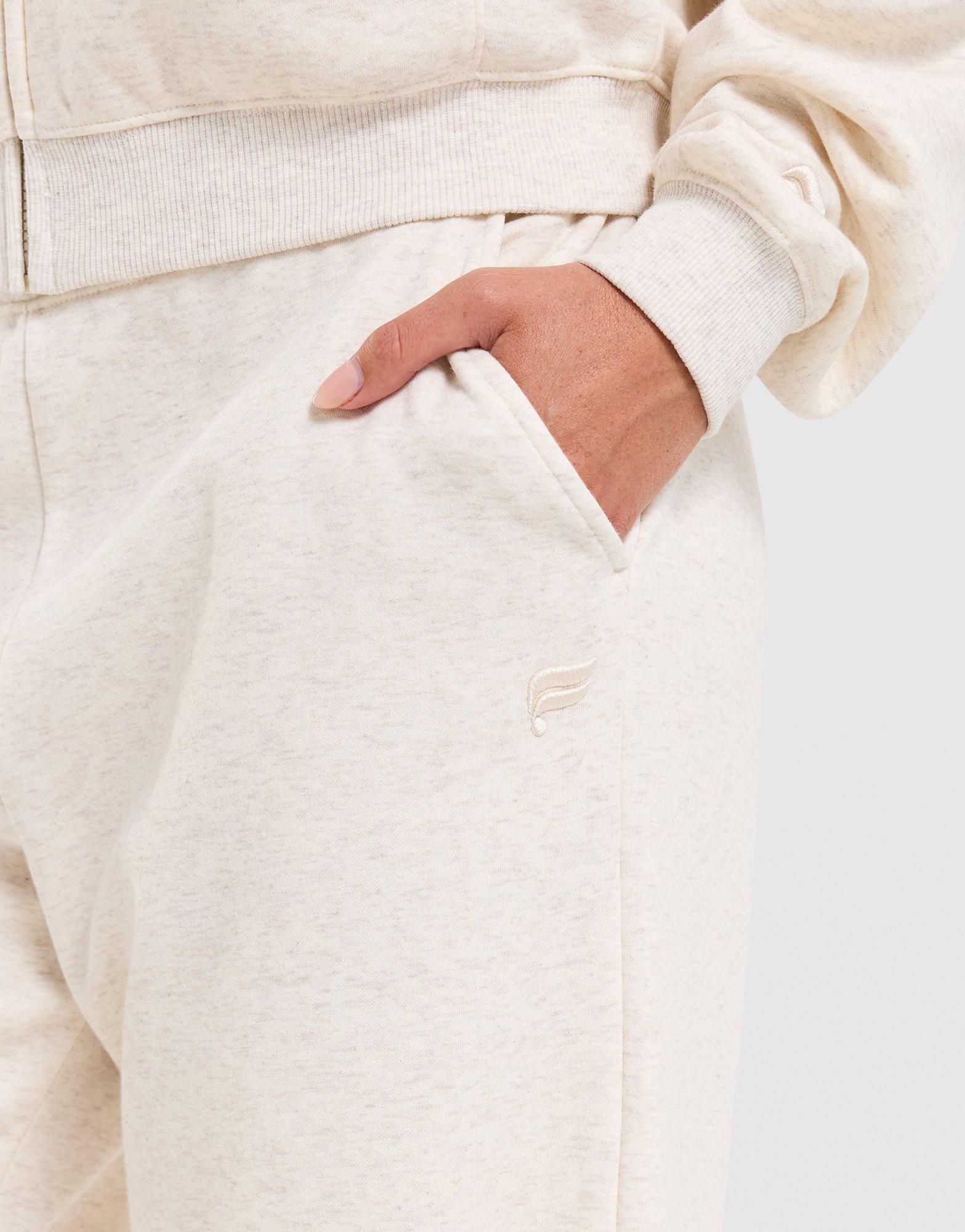 Cozy Fleece Wide-Leg Track Pants