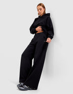Cozy Fleece Wide-Leg Track Pants