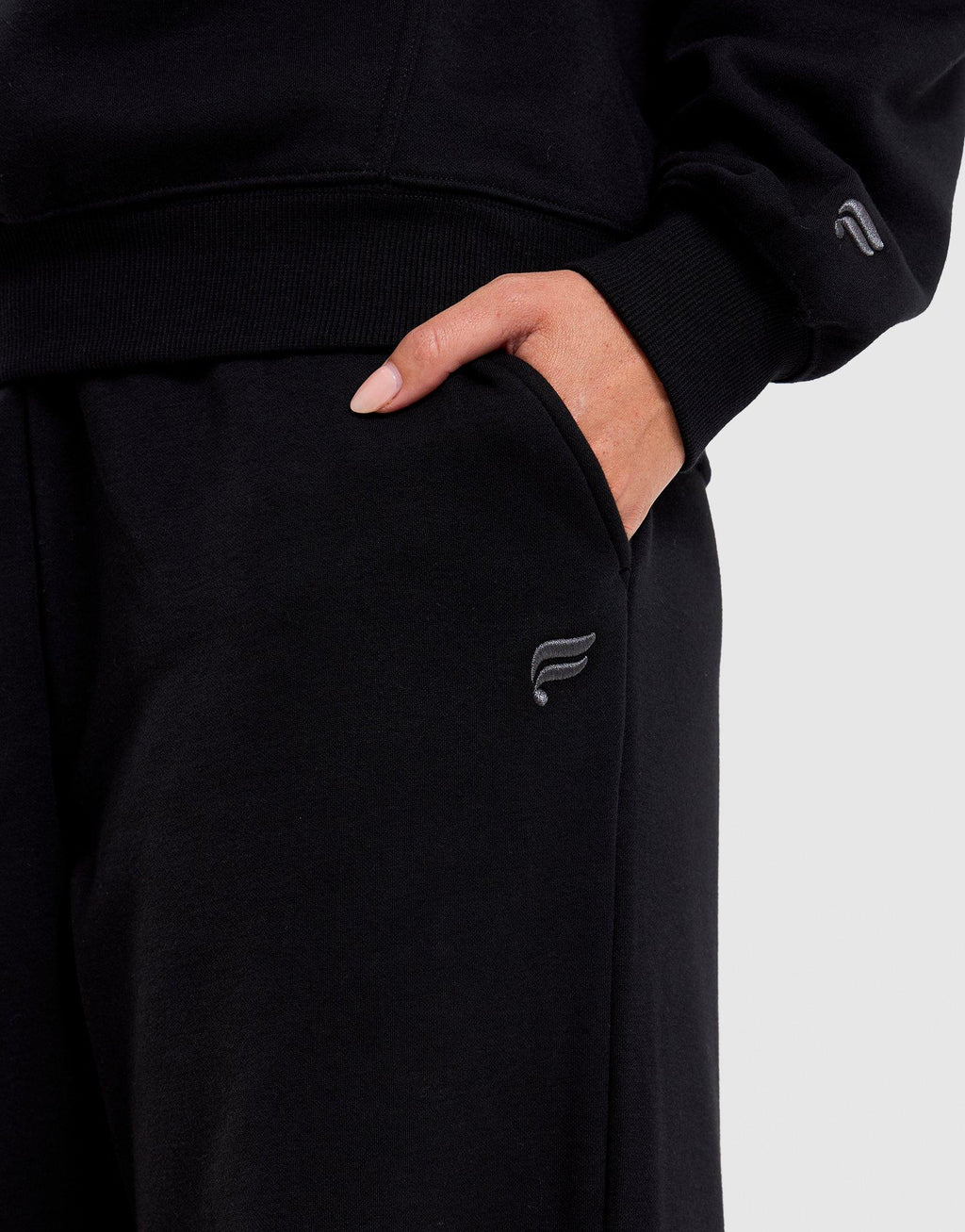 Cozy Fleece Wide-Leg Track Pants