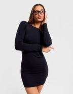 Long Sleeve Mini Seamless Dress