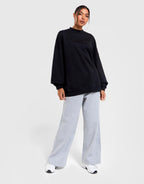 Cozy Fleece Mock Neck Oversized Sweatshirt