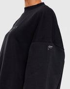 Cozy Fleece Mock Neck Oversized Sweatshirt
