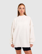 Cozy Fleece Mock Neck Oversized Sweatshirt