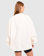 Cozy Fleece Mock Neck Oversized Sweatshirt