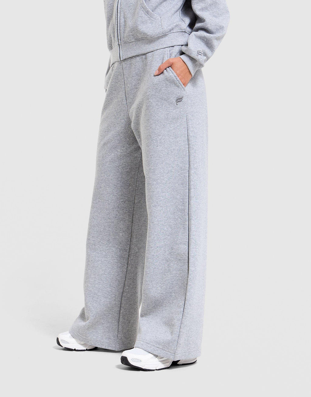 Cozy Fleece Wide-Leg Track Pants