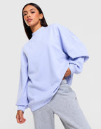 Cozy Fleece Mock Neck Sweatshirt