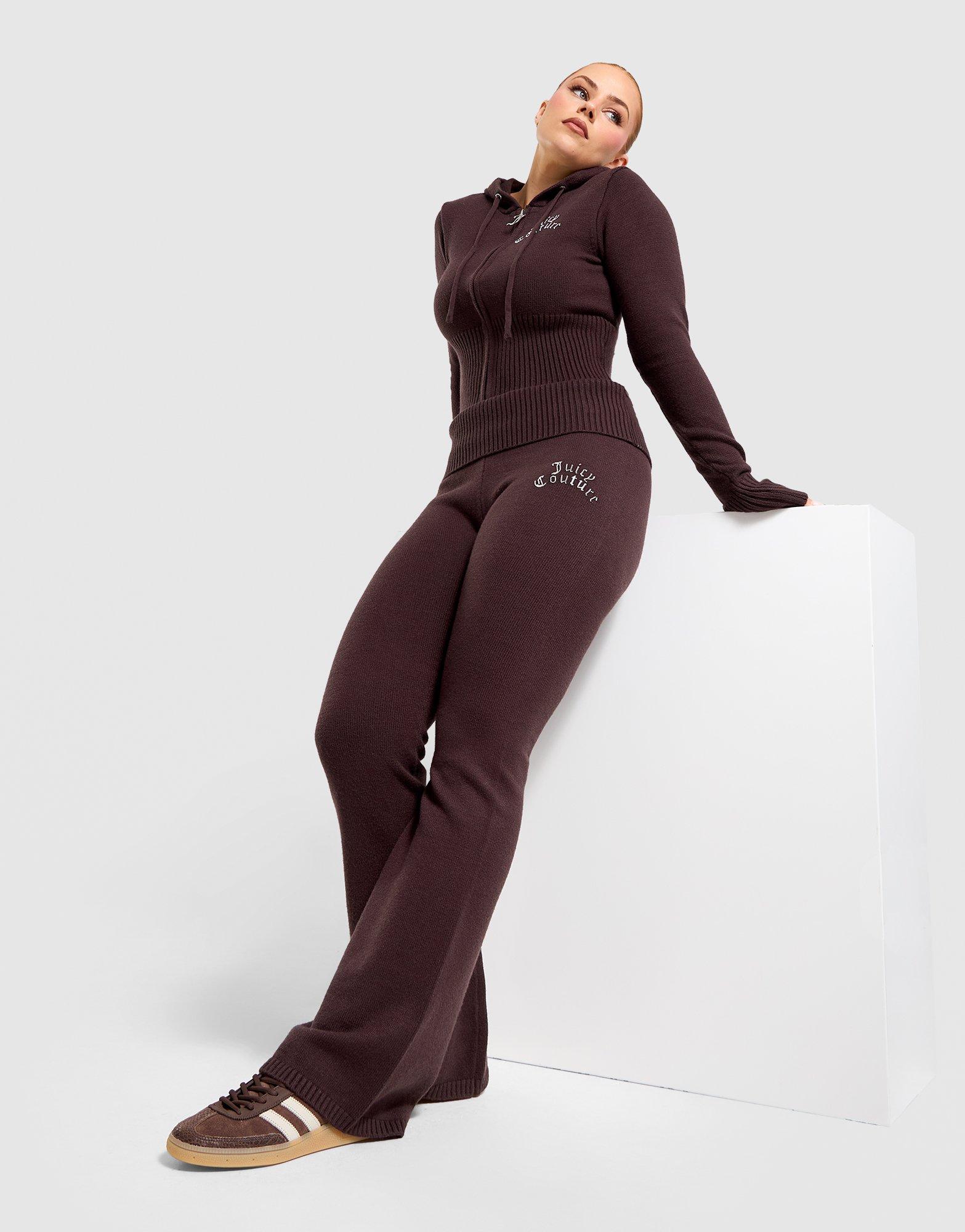 Flared Knit Fold-Down Pants