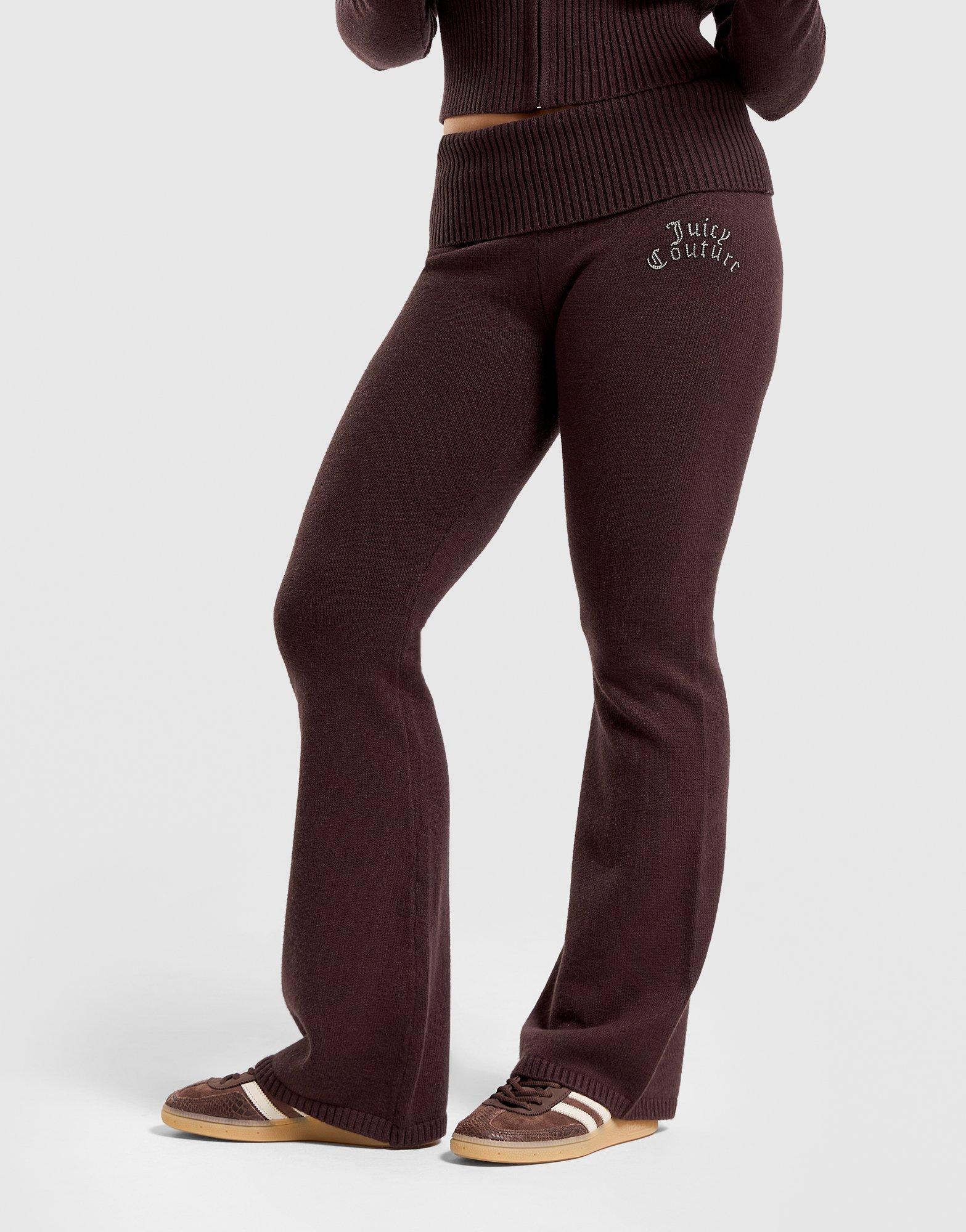 Flared Knit Fold-Down Pants