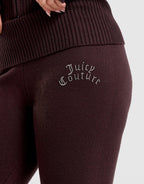 Flared Knit Fold-Down Pants