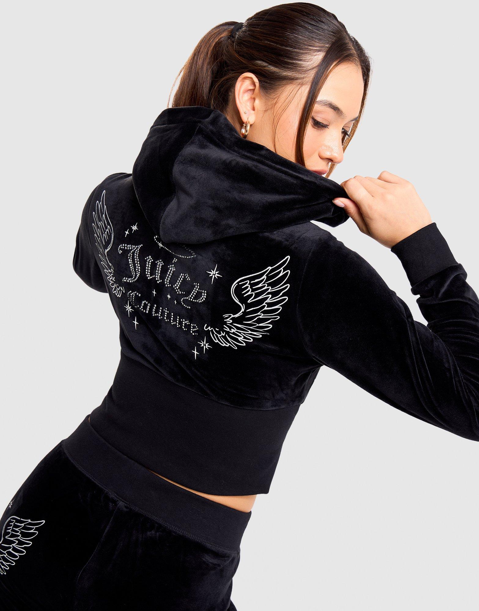 Angel Corset Full-Zip Velour Hoodie
