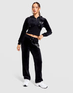 Angel Corset Full-Zip Velour Hoodie