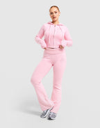 Flared Knit Fold-Down Pants