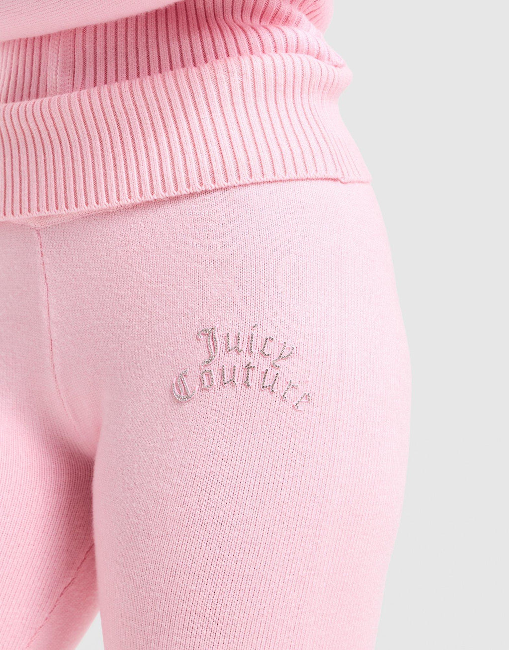 Flared Knit Fold-Down Pants