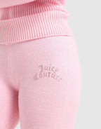 Flared Knit Fold-Down Pants
