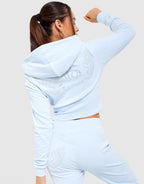 Angel Corset Full-Zip Velour Hoodie