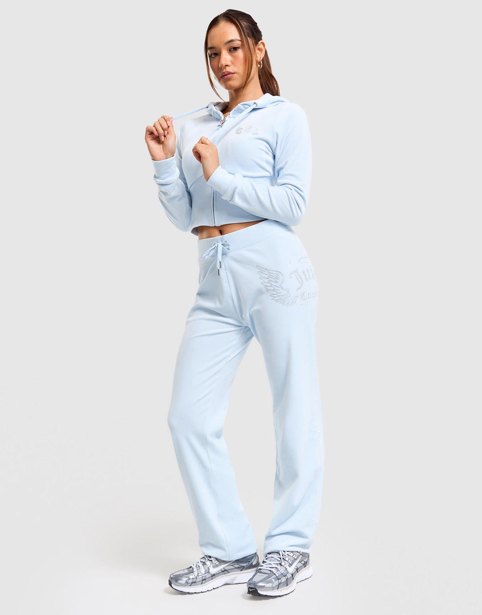 Angel Corset Full-Zip Velour Hoodie