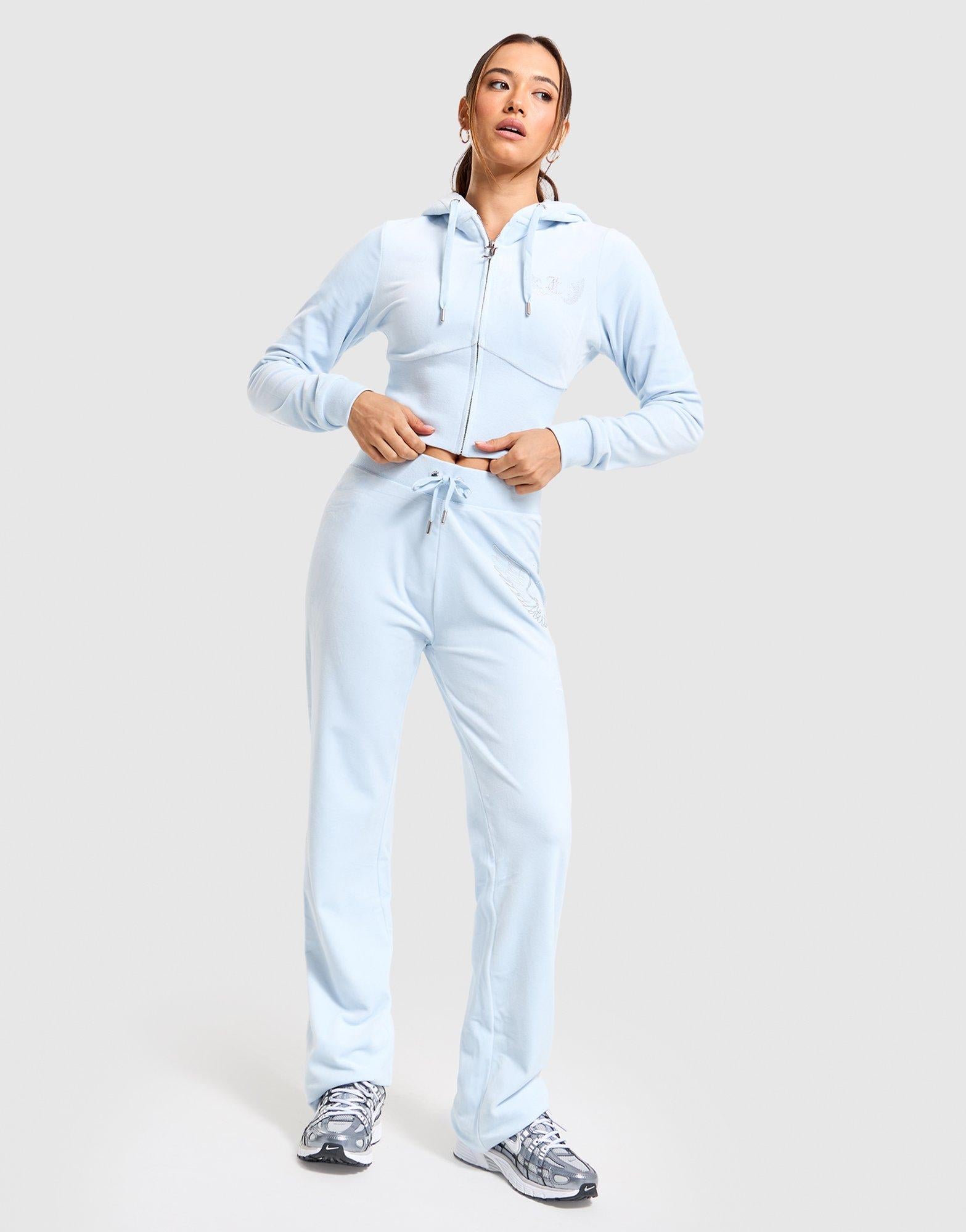 Angel Corset Full-Zip Velour Hoodie