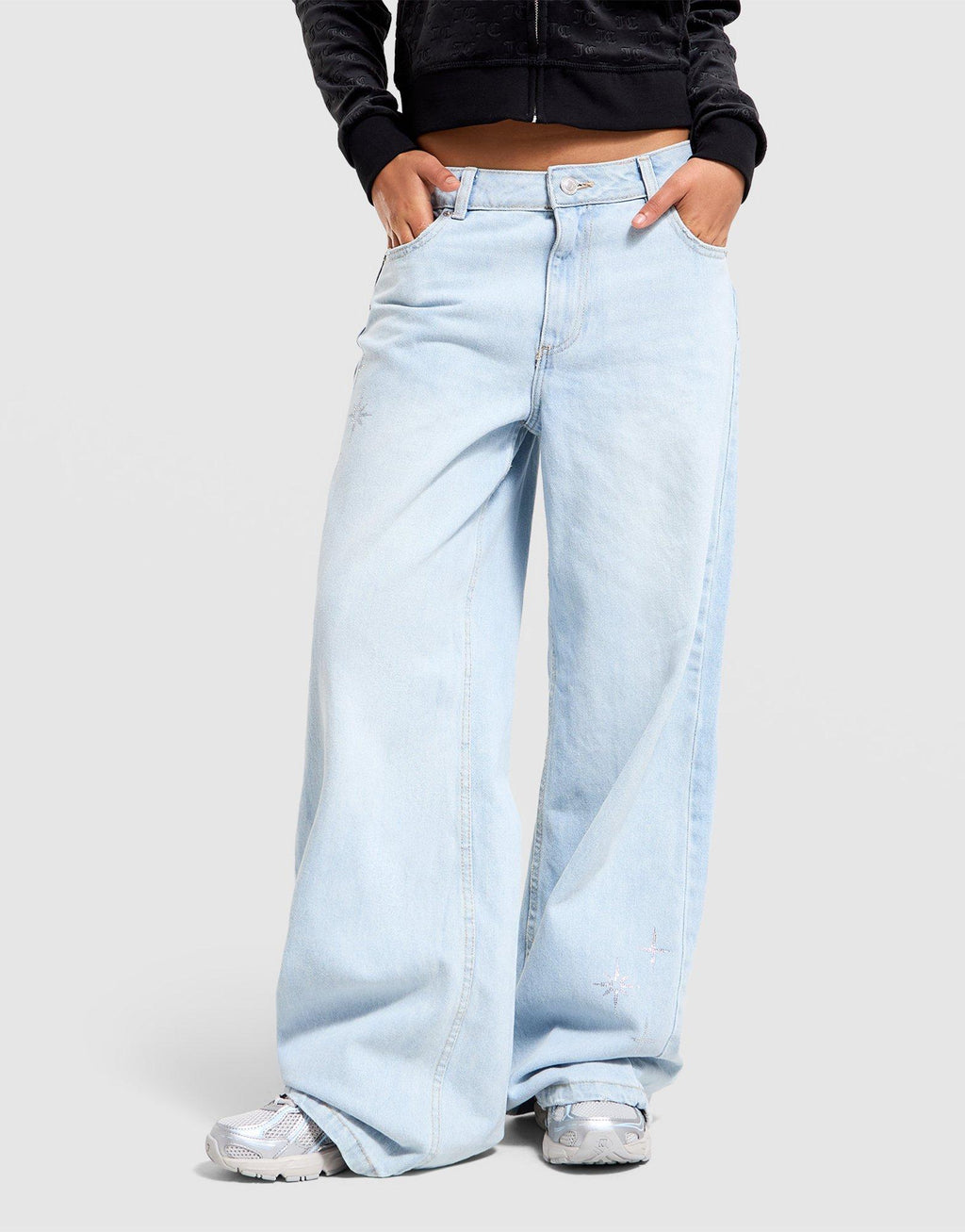 Denim Open Hem Jeans