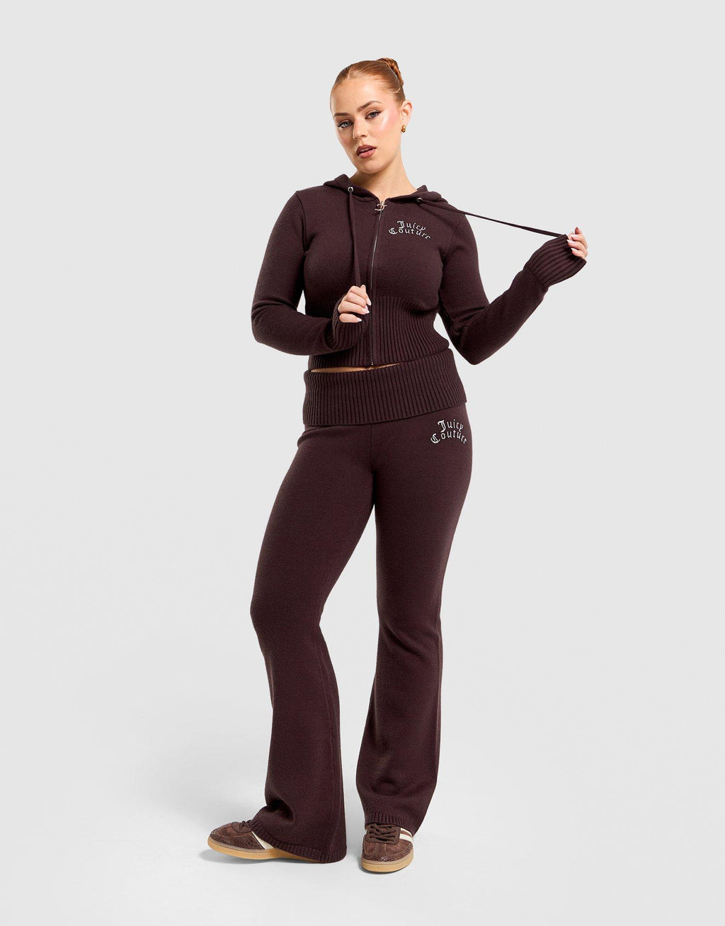 Corset Knit Full-Zip Hoodie
