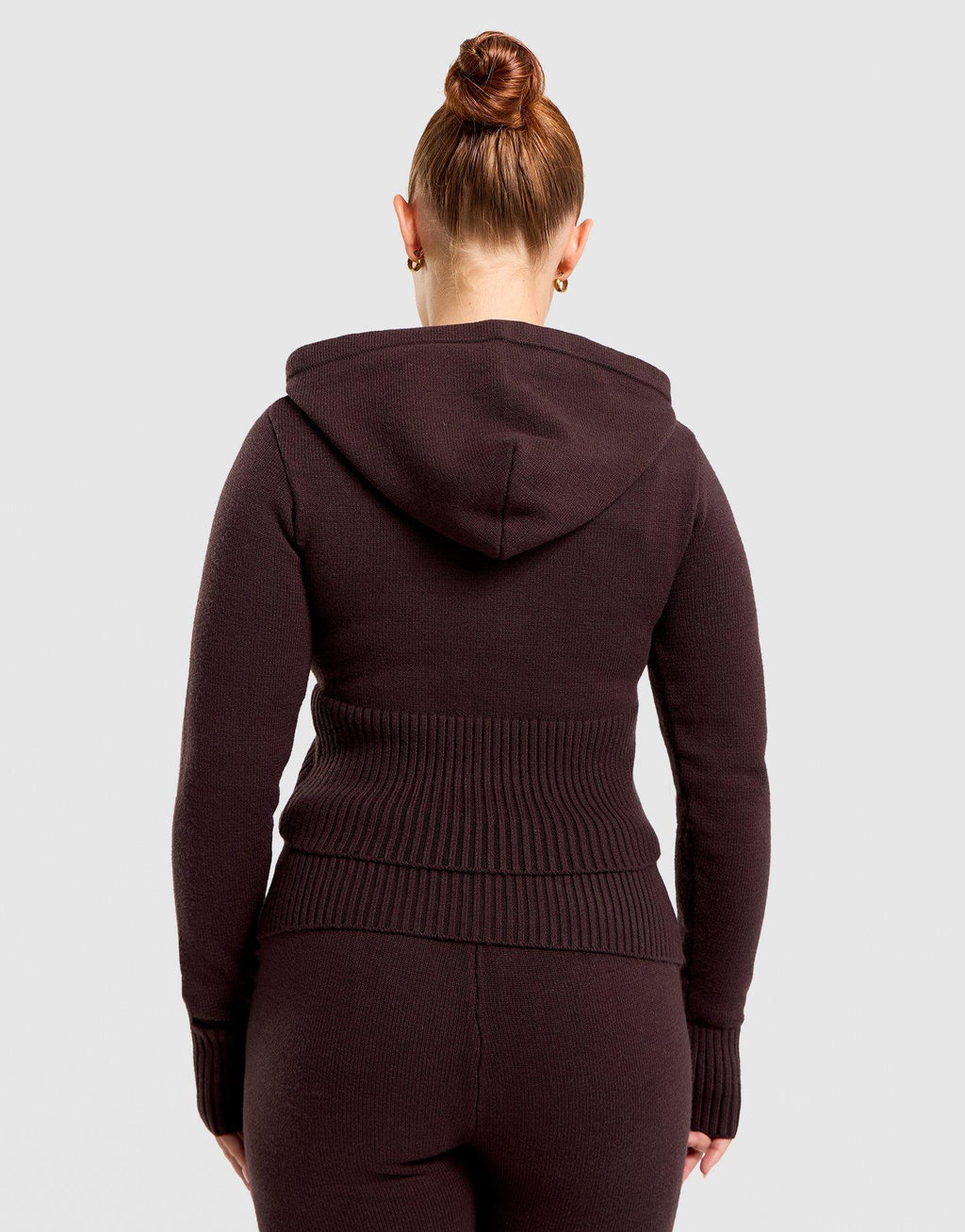 Corset Knit Full-Zip Hoodie