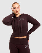 Corset Knit Full-Zip Hoodie