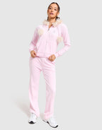 Full-Zip Fur Velour Hoodie