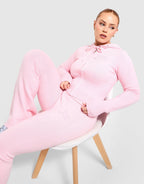 Corset Knit Full-Zip Hoodie