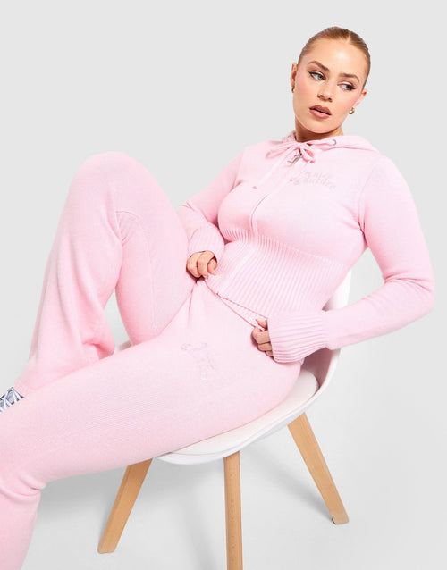 Corset Knit Full-Zip Hoodie