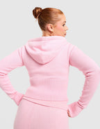 Corset Knit Full-Zip Hoodie