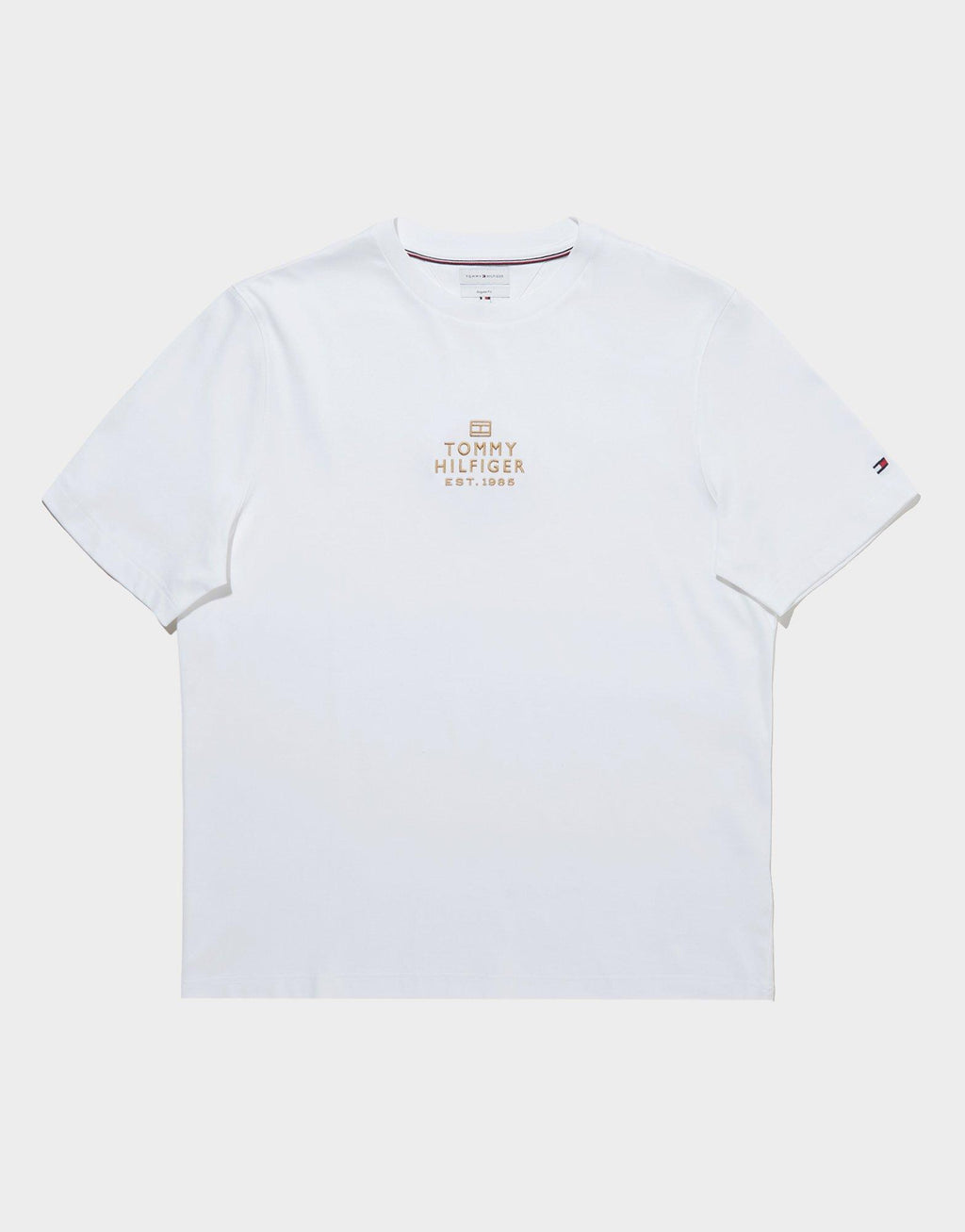 Tonal Logo Embroidery Interlock Knit T-Shirt