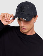 9TWENTY NY Yankees Denim Destroyed Cap