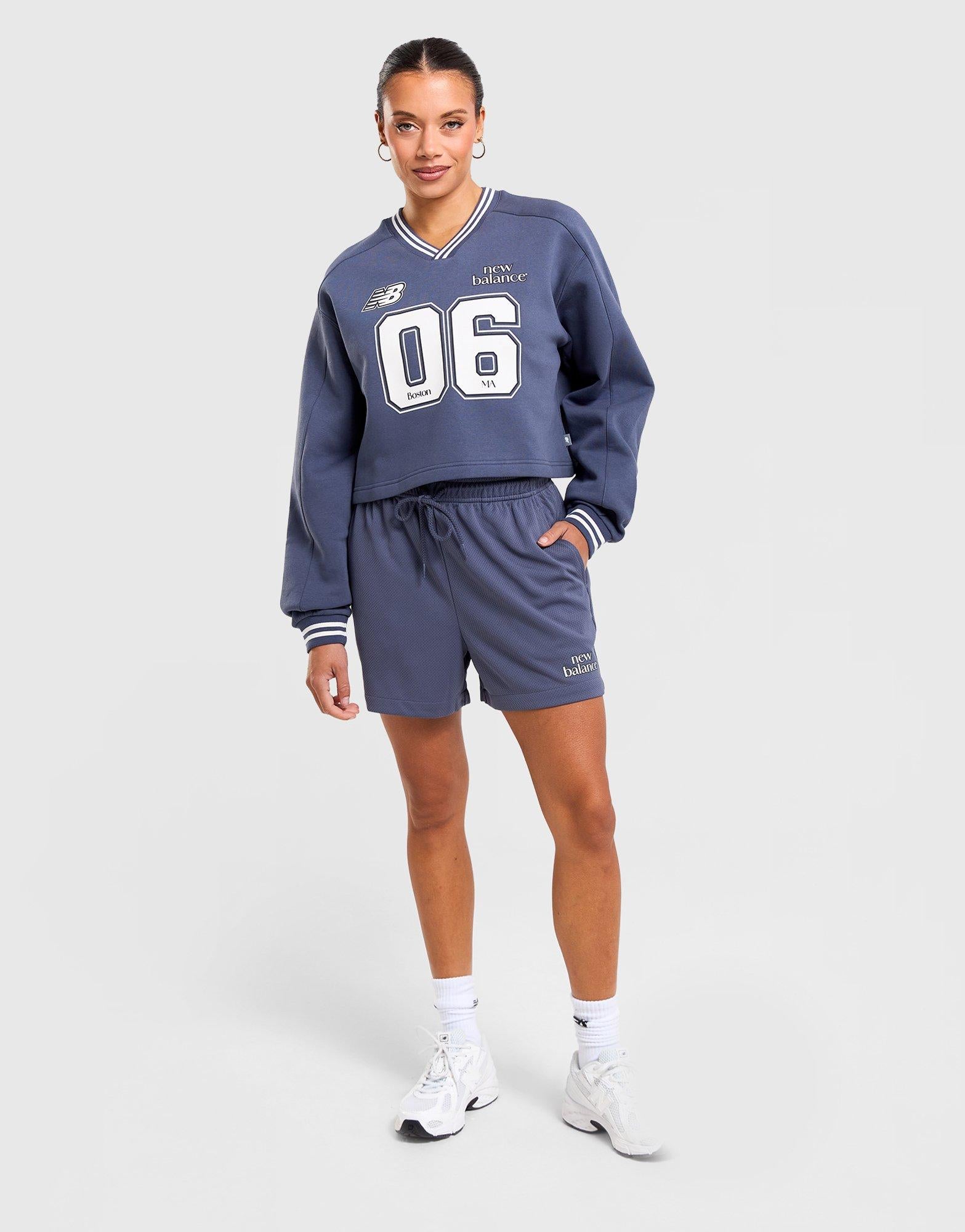 V-Neck Rib Sweatshirt
