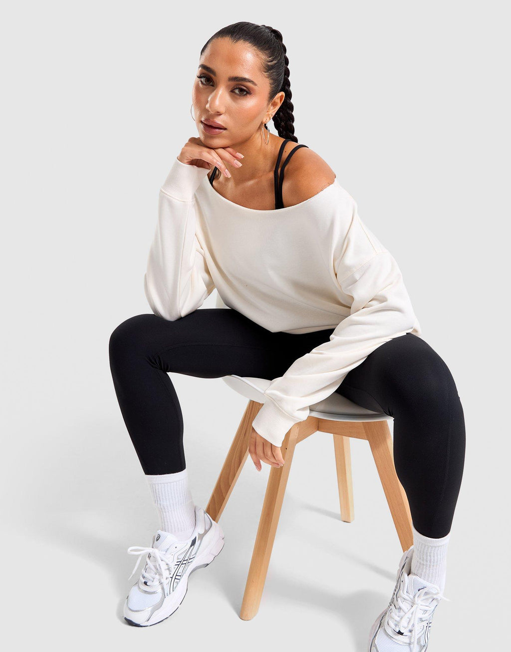 Off-Shoulder Sweatshirt