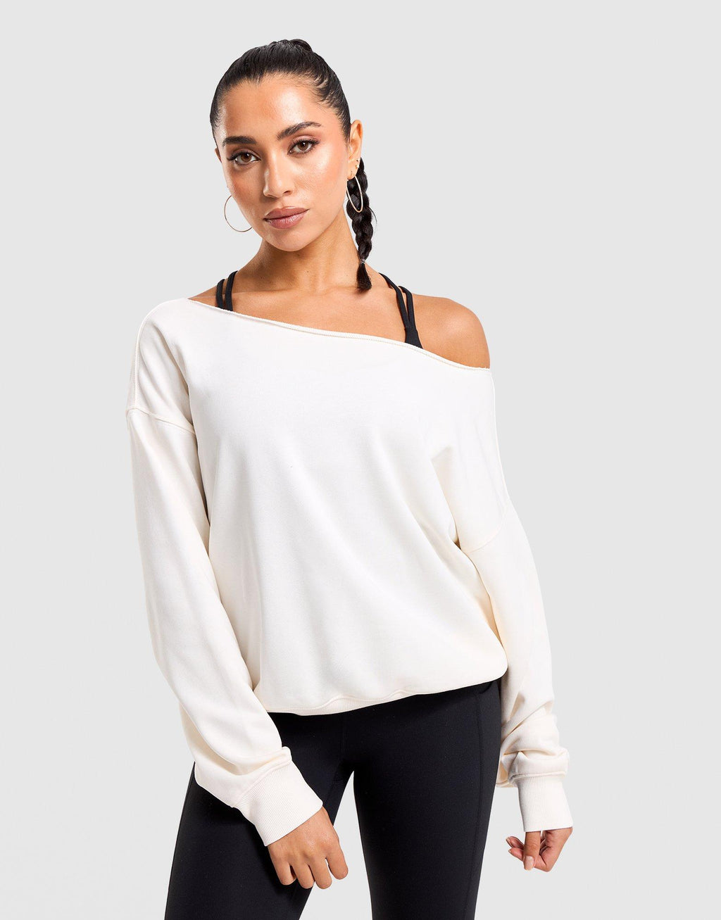 Off-Shoulder Sweatshirt