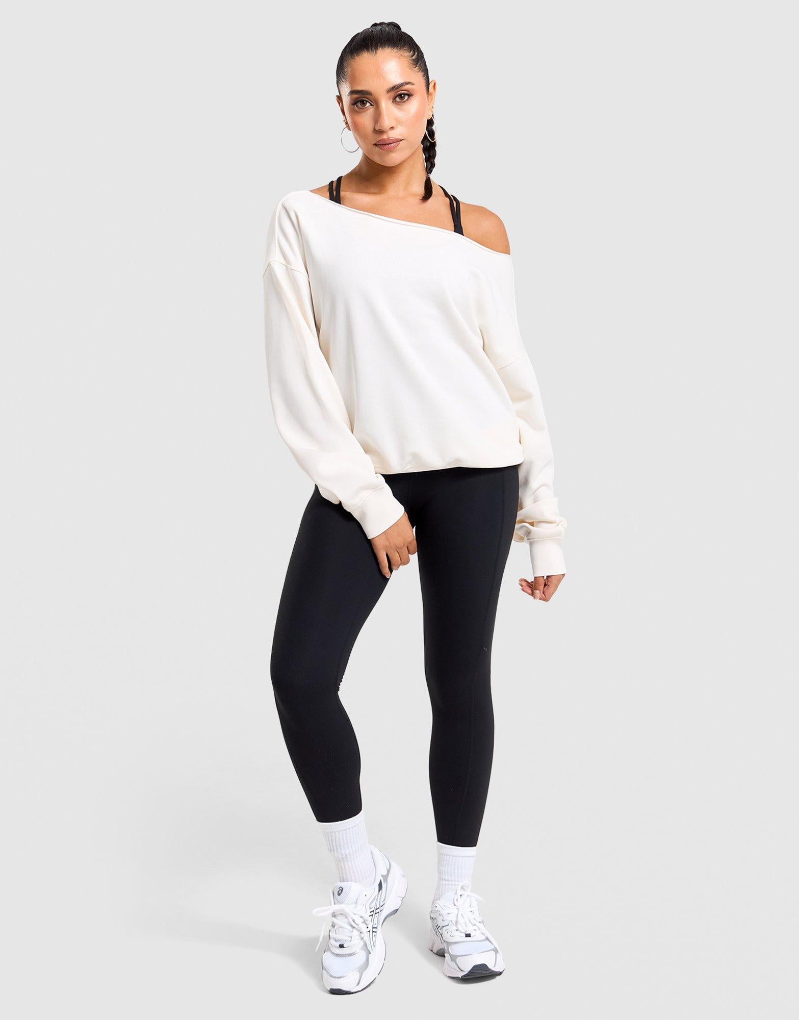 Off-Shoulder Sweatshirt