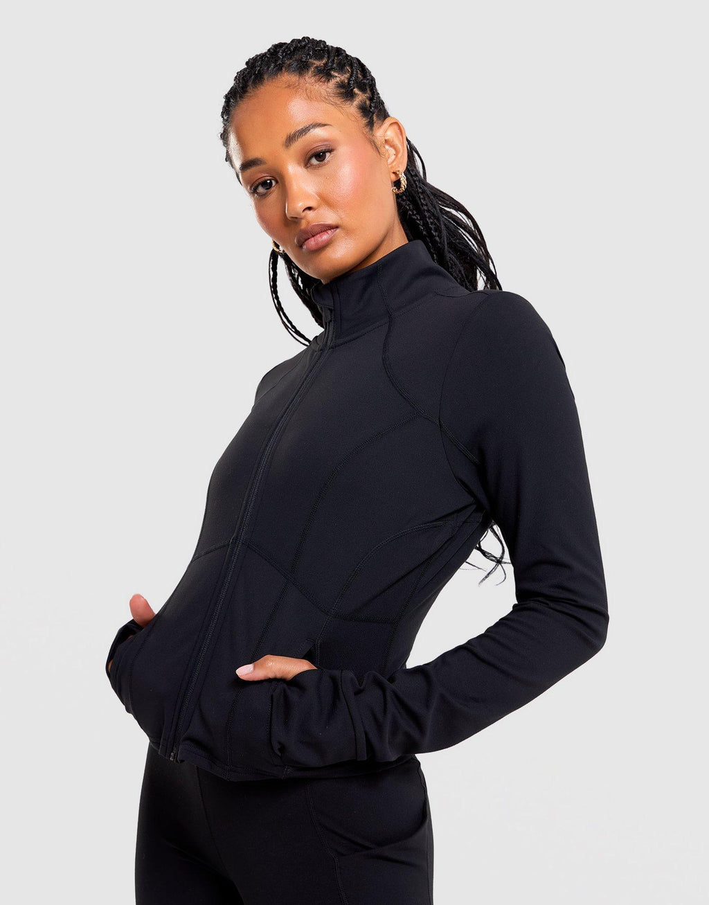 Crop Full-Zip Track Top
