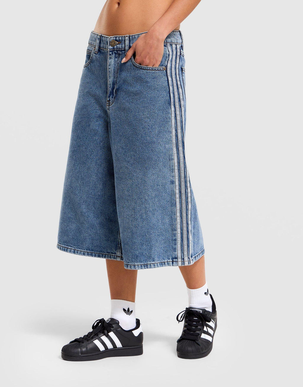 Mid Rise Denim Jorts