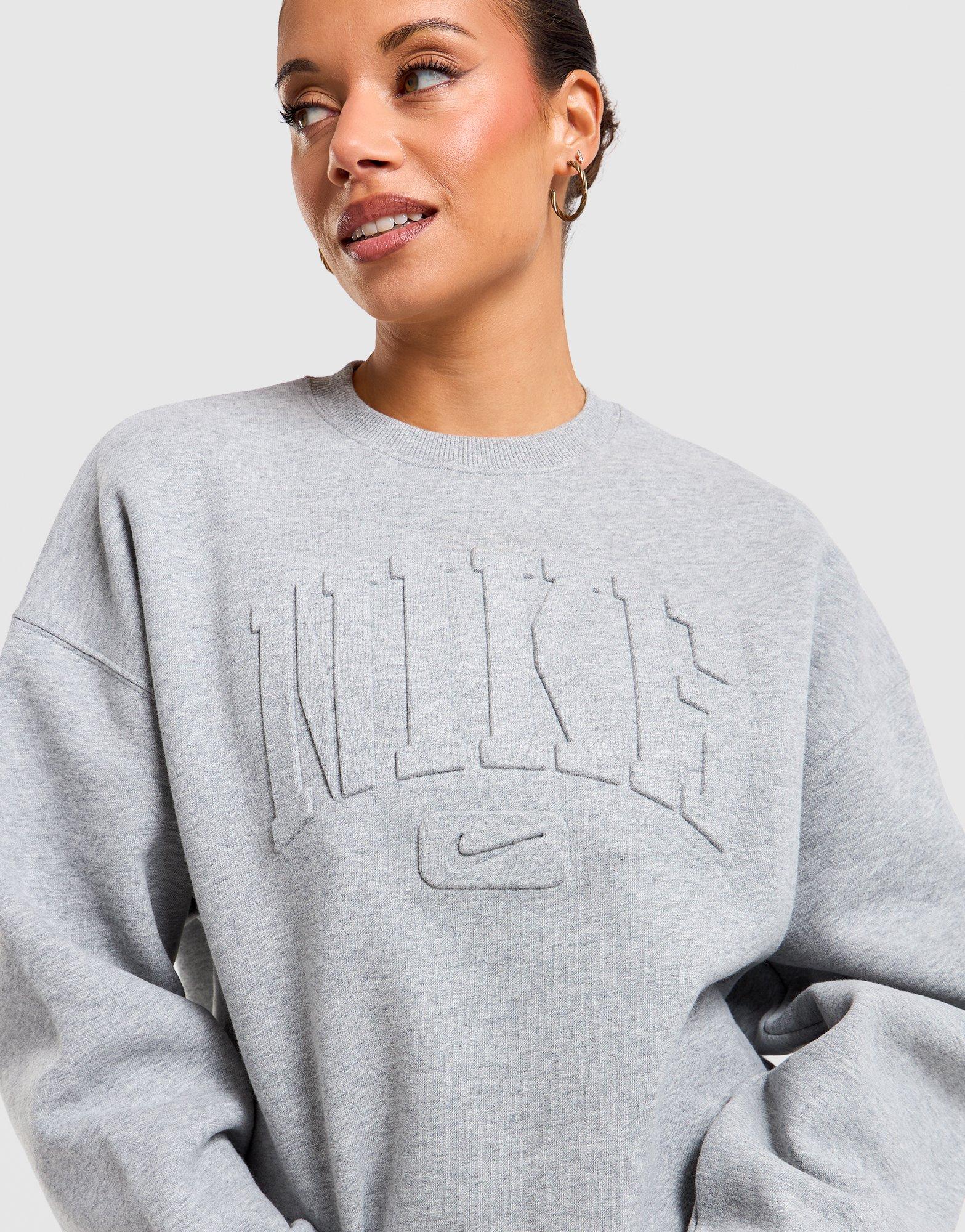 Studio Fleece Medium Weight Oversized Embossed Crew
