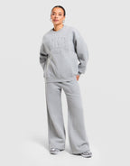 Studio Fleece Medium Weight Mid-Rise Wide-Leg Pants