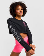 After Dark Tour Cropped Long-Sleeve Running T-Shirt